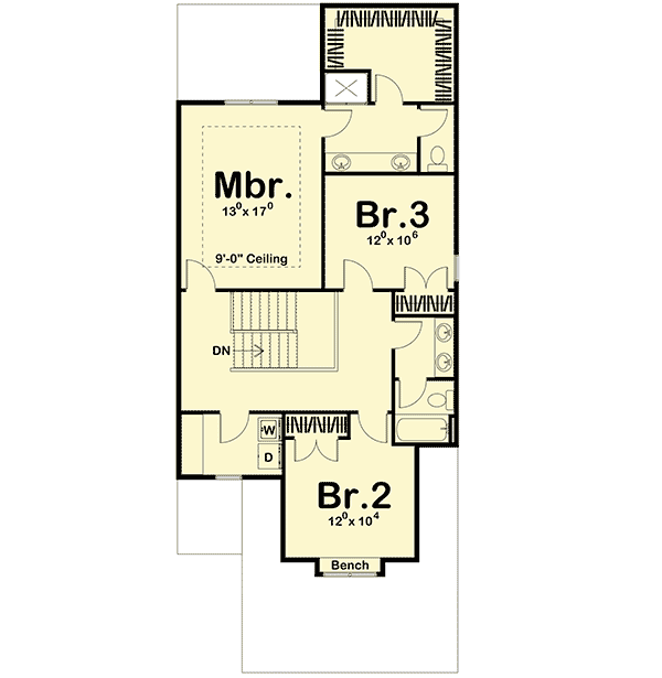 Plan 62520DJ: Open Floor Plan - Floor Plan - 2nd Floor - Northwest