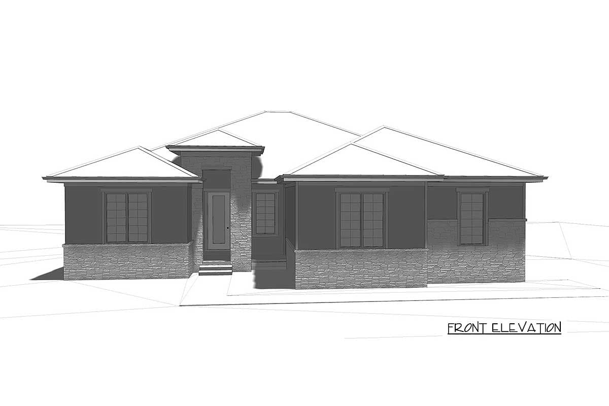 Plan 62522DJ: Modern Prairie Ranch with Open Concept Floor Plan - Image #5 - Prairie, Ranch
