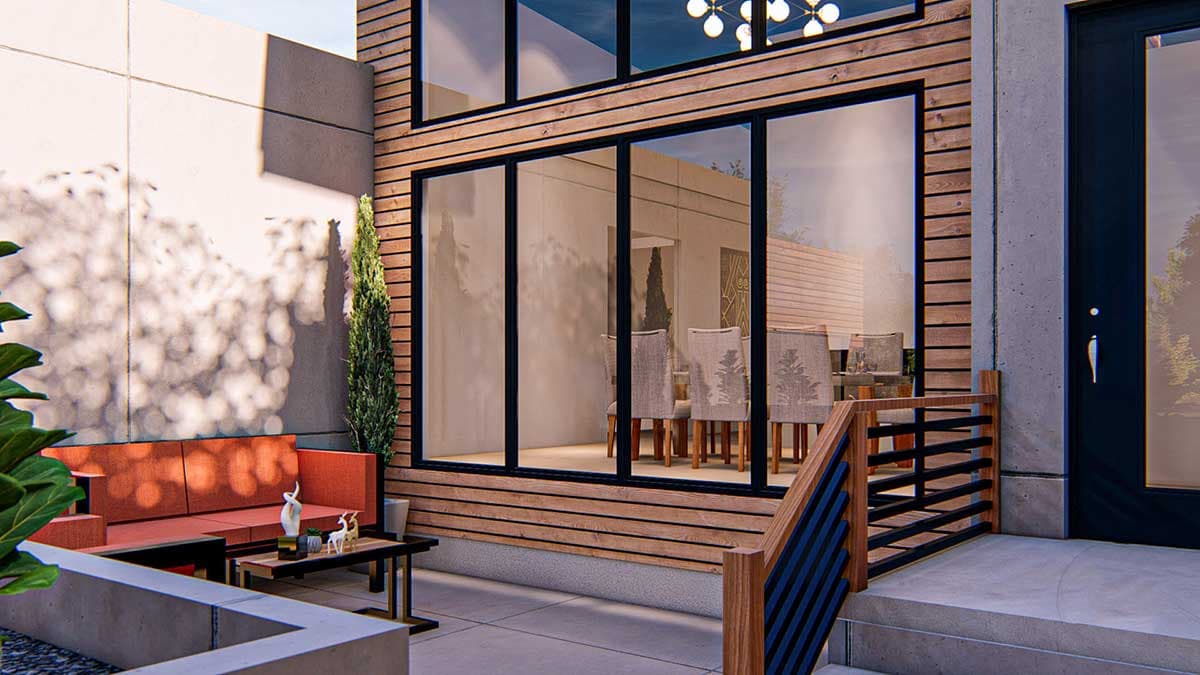 Plan 62528DJ: Eye-Catching Contemporary Home Plan - Image #5 - Contemporary, Mid Century Modern, Modern, Ranch