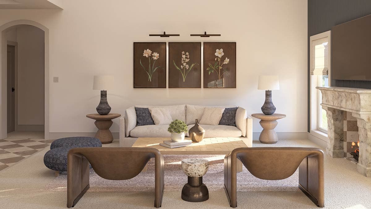 Plan 62530DJ: Stylish Ranch Home Plan - Image #5 - Ranch, Traditional