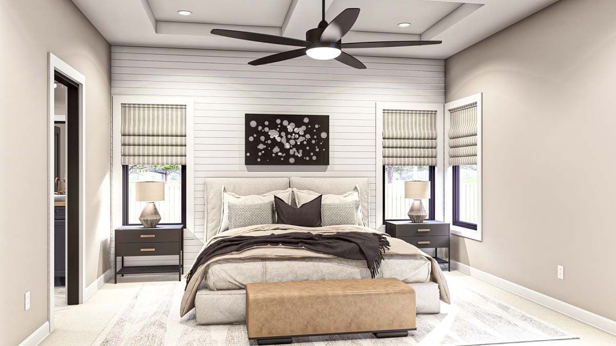 Plan 62534DJ: 3-Bed Southern House Plan with Clustered Bedrooms and Breakfast Nook - 1927 Sq Ft - Image #7 - Mediterranean, Spanish