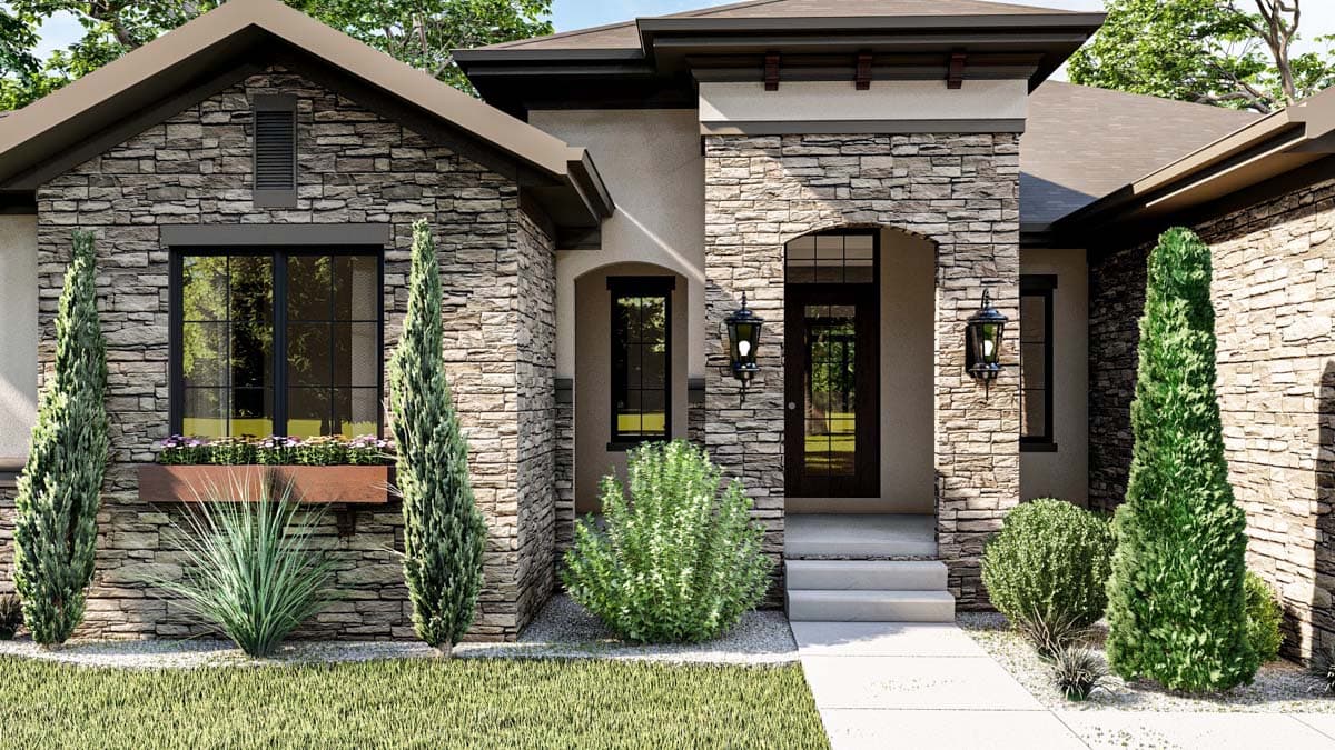 Plan 62534DJ: 3-Bed Southern House Plan with Clustered Bedrooms and Breakfast Nook - 1927 Sq Ft - Image #9 - Mediterranean, Spanish