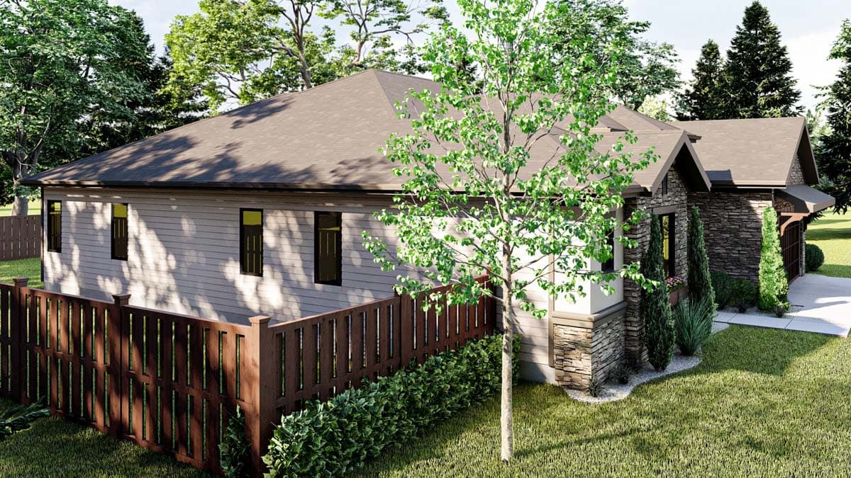 Plan 62534DJ: 3-Bed Southern House Plan with Clustered Bedrooms and Breakfast Nook - 1927 Sq Ft - Image #10 - Mediterranean, Spanish