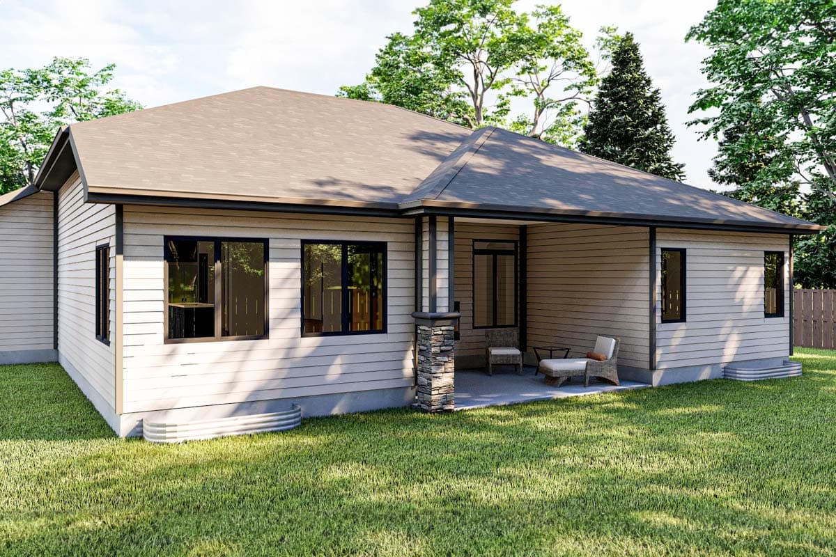 Plan 62534DJ: 3-Bed Southern House Plan with Clustered Bedrooms and Breakfast Nook - 1927 Sq Ft - Image #11 - Mediterranean, Spanish