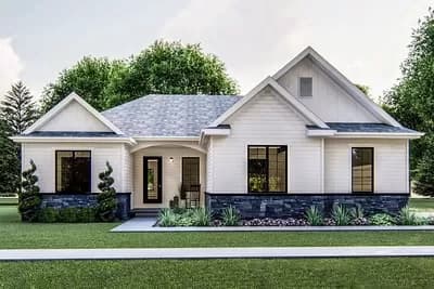 New American Ranch with Open Concept Floor Plan