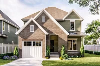 Narrow Lot Traditional Home Plan