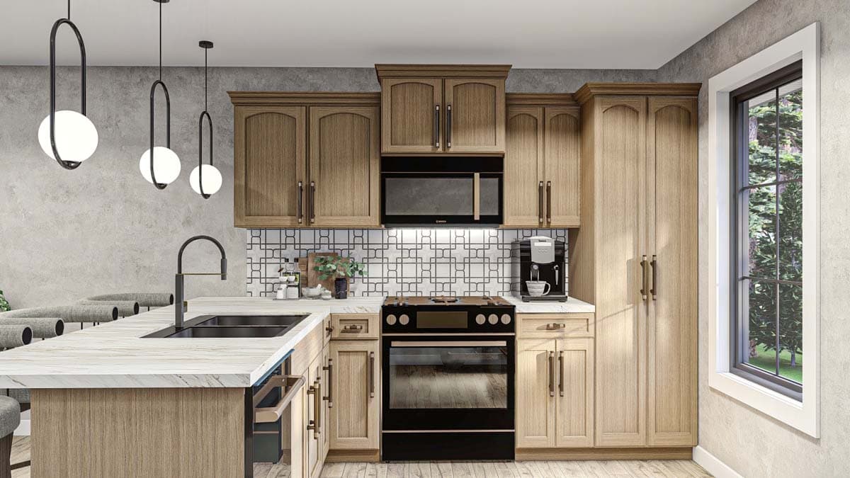 Plan 62543DJ: Mediterranean Quadplex House Plan with 1 Bed - 708 Sq Ft Units - Image #4 - Mediterranean