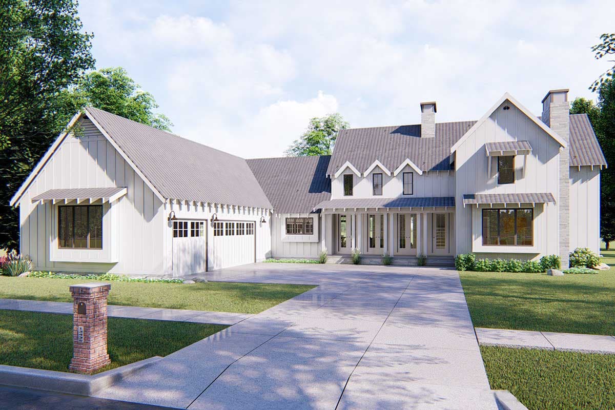 Plan 62544DJ: Modern 4 Bedroom Farmhouse Plan with 2-Story Great Room - 2768 Sq Ft - Image #32 - Country, Farmhouse, Modern Farmhouse, New American, Traditional