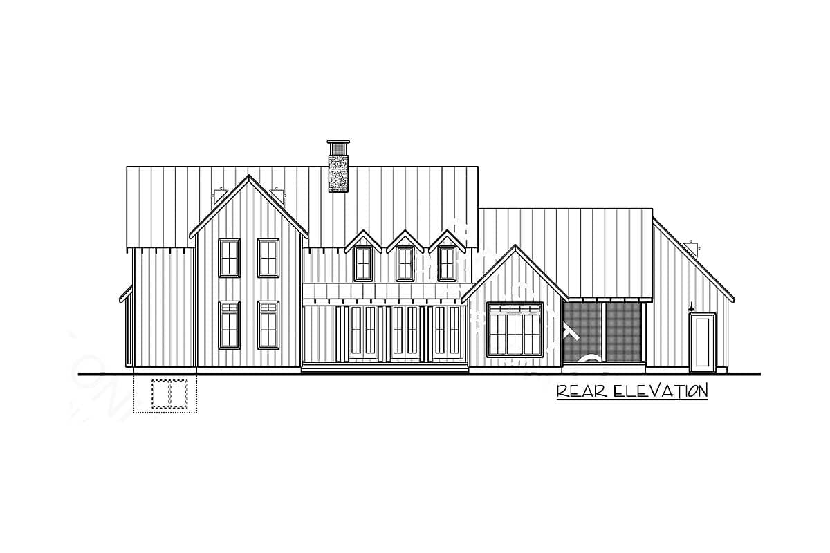Plan 62544DJ: Modern 4 Bedroom Farmhouse Plan with 2-Story Great Room - 2768 Sq Ft - Image #29 - Country, Farmhouse, Modern Farmhouse, New American, Traditional
