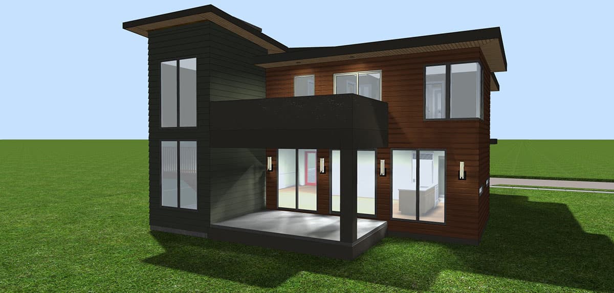 Plan 62545DJ: 3 Bed Modern Home Plan with Covered Patio - Image #7 - Contemporary, Modern, Northwest