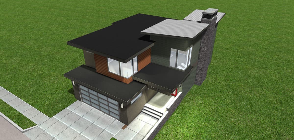 Plan 62545DJ: 3 Bed Modern Home Plan with Covered Patio - Image #9 - Contemporary, Modern, Northwest