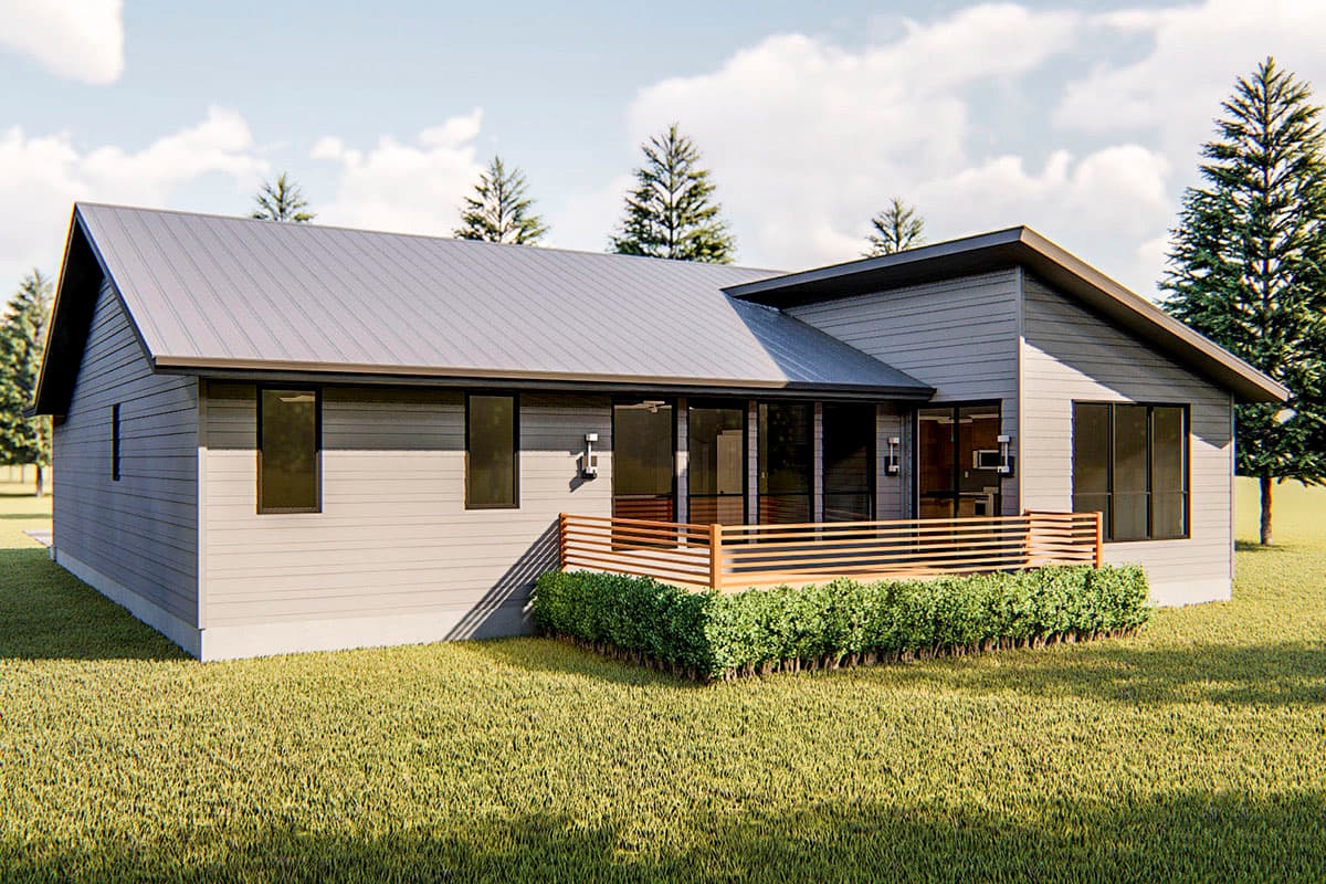 Plan 62547DJ: 3 Bed Modern Ranch House Plan - Image #5 - Contemporary, Mid Century Modern, Modern, Ranch