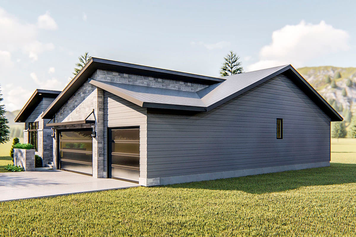 Plan 62547DJ: 3 Bed Modern Ranch House Plan - Image #6 - Contemporary, Mid Century Modern, Modern, Ranch