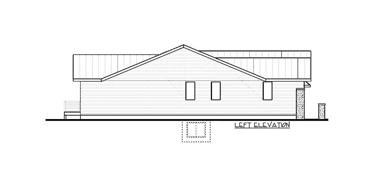 Plan 62547DJ: 3 Bed Modern Ranch House Plan - Image #9 - Contemporary, Mid Century Modern, Modern, Ranch