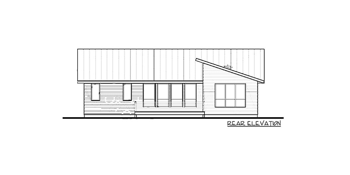 Plan 62547DJ: 3 Bed Modern Ranch House Plan - Image #8 - Contemporary, Mid Century Modern, Modern, Ranch