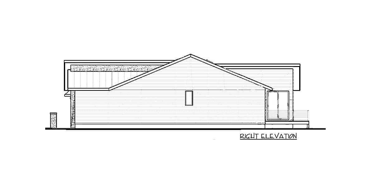 Plan 62547DJ: 3 Bed Modern Ranch House Plan - Image #10 - Contemporary, Mid Century Modern, Modern, Ranch