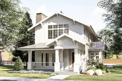 30'-Wide House Plan with Upstairs Laundry