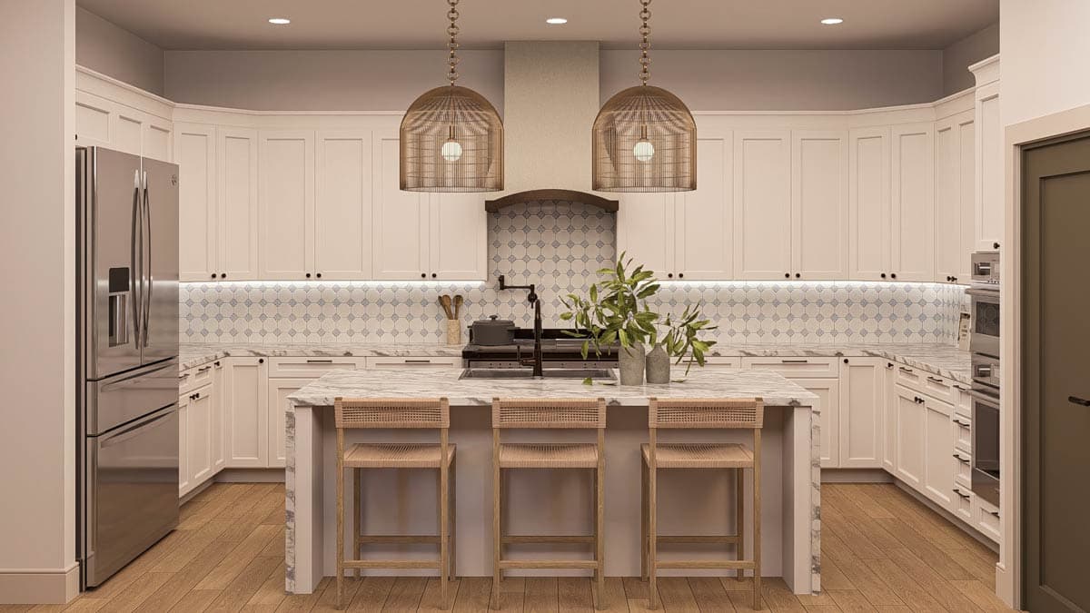 Plan 62553DJ: Mediterranean-influenced House Plan with Secluded Master Suite - Image #6 - Coastal, European, Florida-Style, Mediterranean, Tuscan