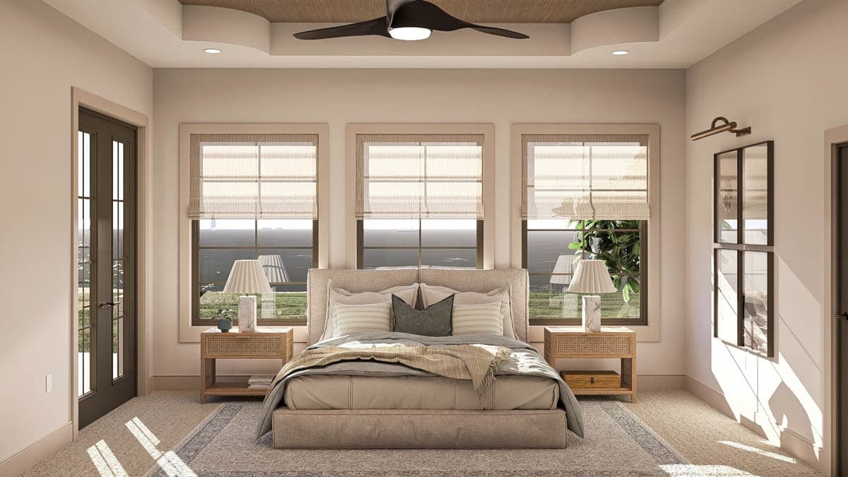 Plan 62553DJ: Mediterranean-influenced House Plan with Secluded Master Suite - Image #9 - Coastal, European, Florida-Style, Mediterranean, Tuscan