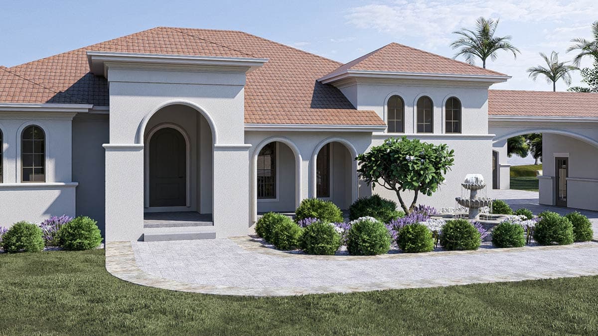 Plan 62553DJ: Mediterranean-influenced House Plan with Secluded Master Suite - Image #13 - Coastal, European, Florida-Style, Mediterranean, Tuscan