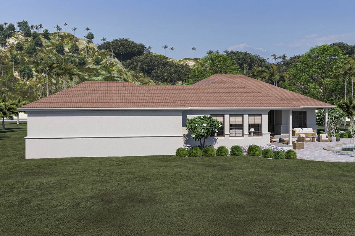 Plan 62553DJ: Mediterranean-influenced House Plan with Secluded Master Suite - Image #15 - Coastal, European, Florida-Style, Mediterranean, Tuscan