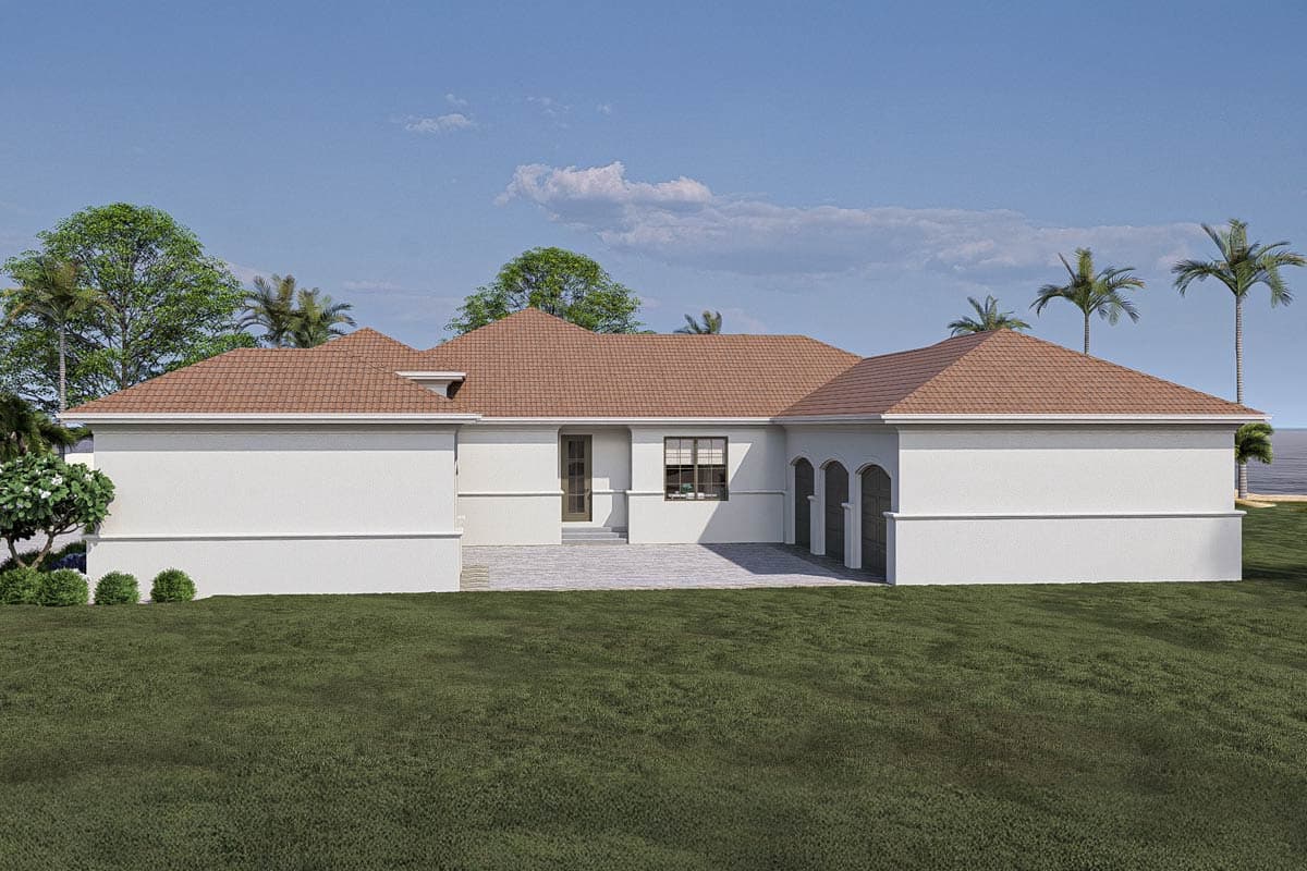 Plan 62553DJ: Mediterranean-influenced House Plan with Secluded Master Suite - Image #16 - Coastal, European, Florida-Style, Mediterranean, Tuscan