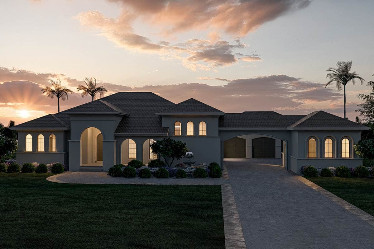 Plan 62553DJ: Mediterranean-influenced House Plan with Secluded Master Suite - Image #17 - Coastal, European, Florida-Style, Mediterranean, Tuscan