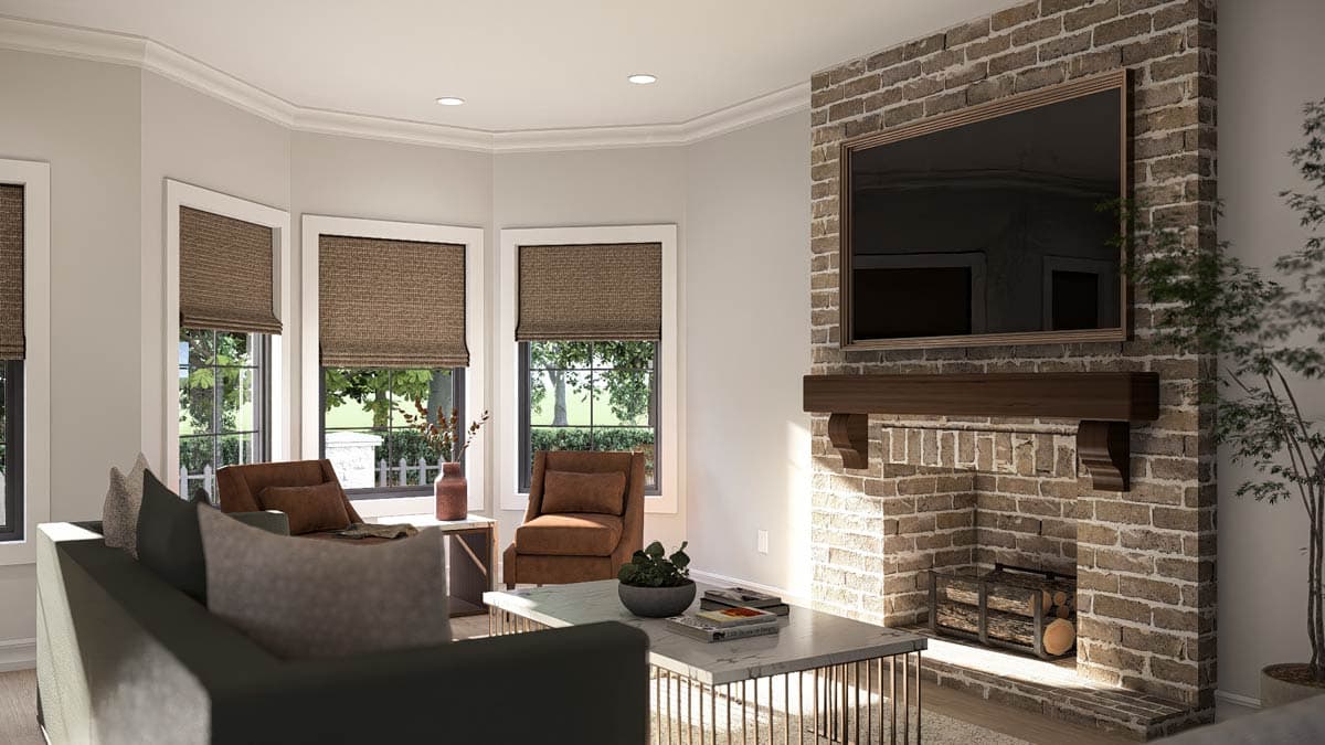Plan 62555DJ: 3-Bed Victorian Farmhouse House Plan with Bay Window - Image #11 - Farmhouse, Victorian