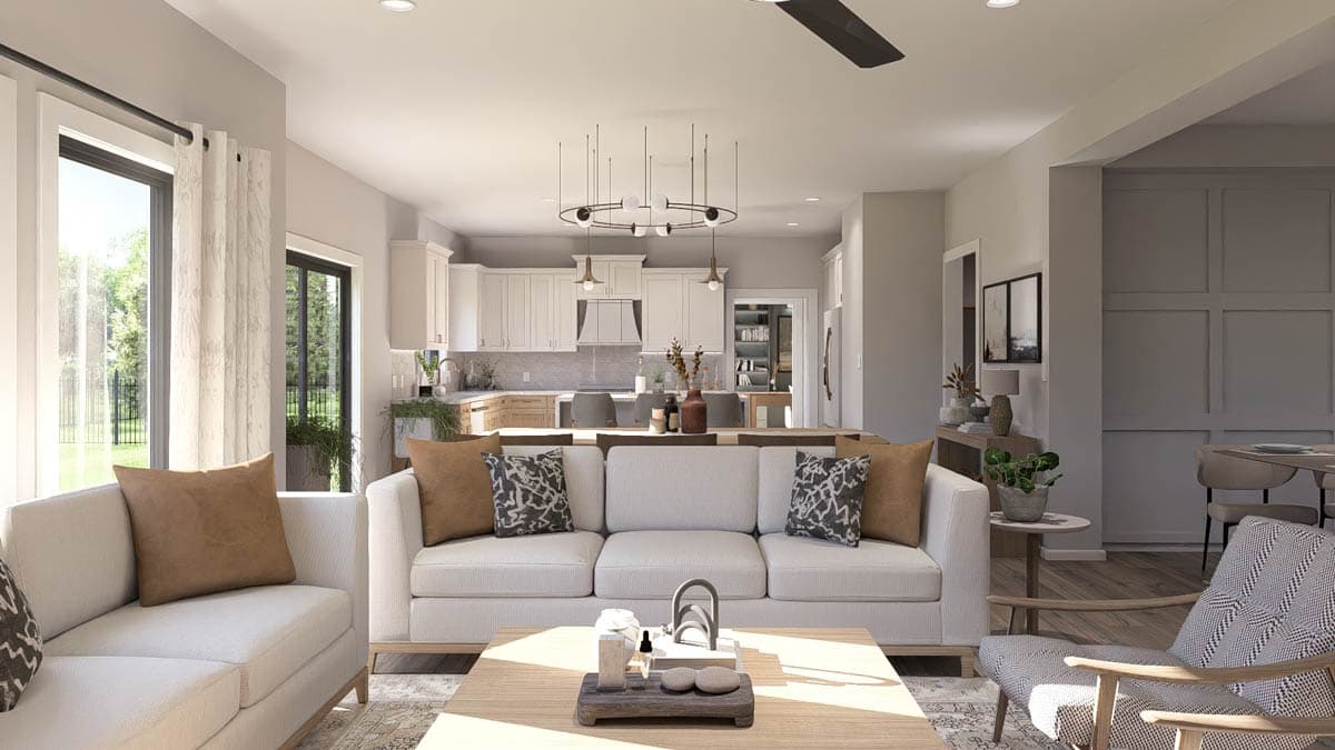 Plan 62558DJ: 4 Bedroom New American House Plan with Open Layout and Curved Staircase - 2664 Sq  - Image #8 - New American, Northwest, Shingle, Traditional