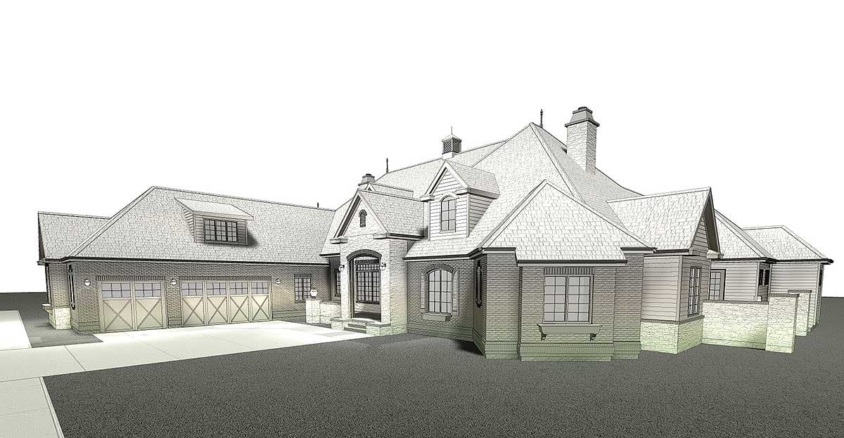 Plan 62566DJ: Luxury on One Level - Image #80 - European