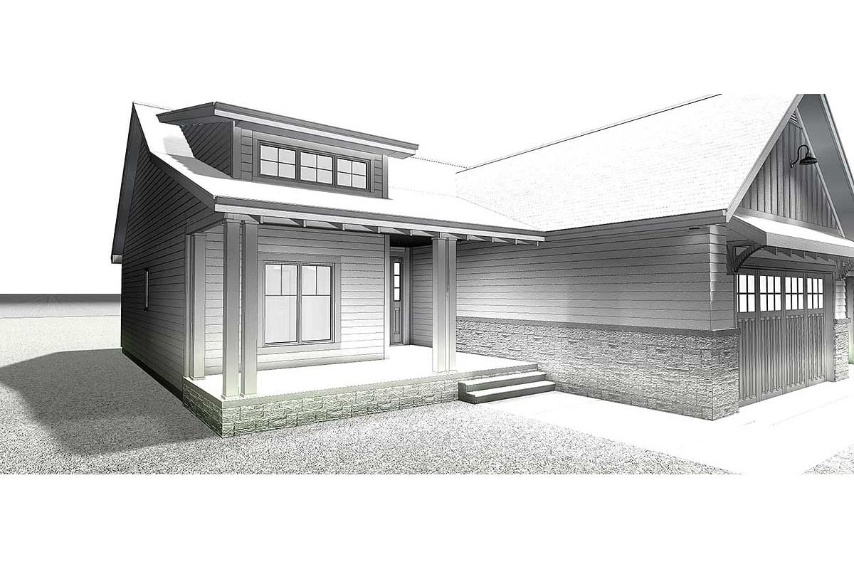 Plan 62568DJ: 3-Bed Cottage Ranch Home Plan with L-Shaped Porch - 1701 Sq Ft - Image #14 - Cottage, Country, Craftsman, New American, Northwest, Ranch