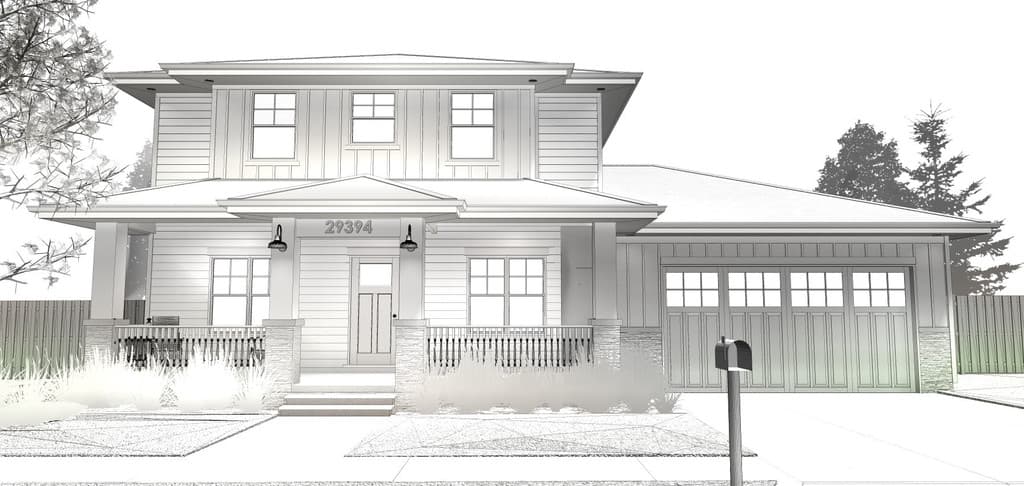 Plan 62569DJ: 4-Square House Plan with Covered Front Porch - Image #7 - Country, Northwest, Prairie