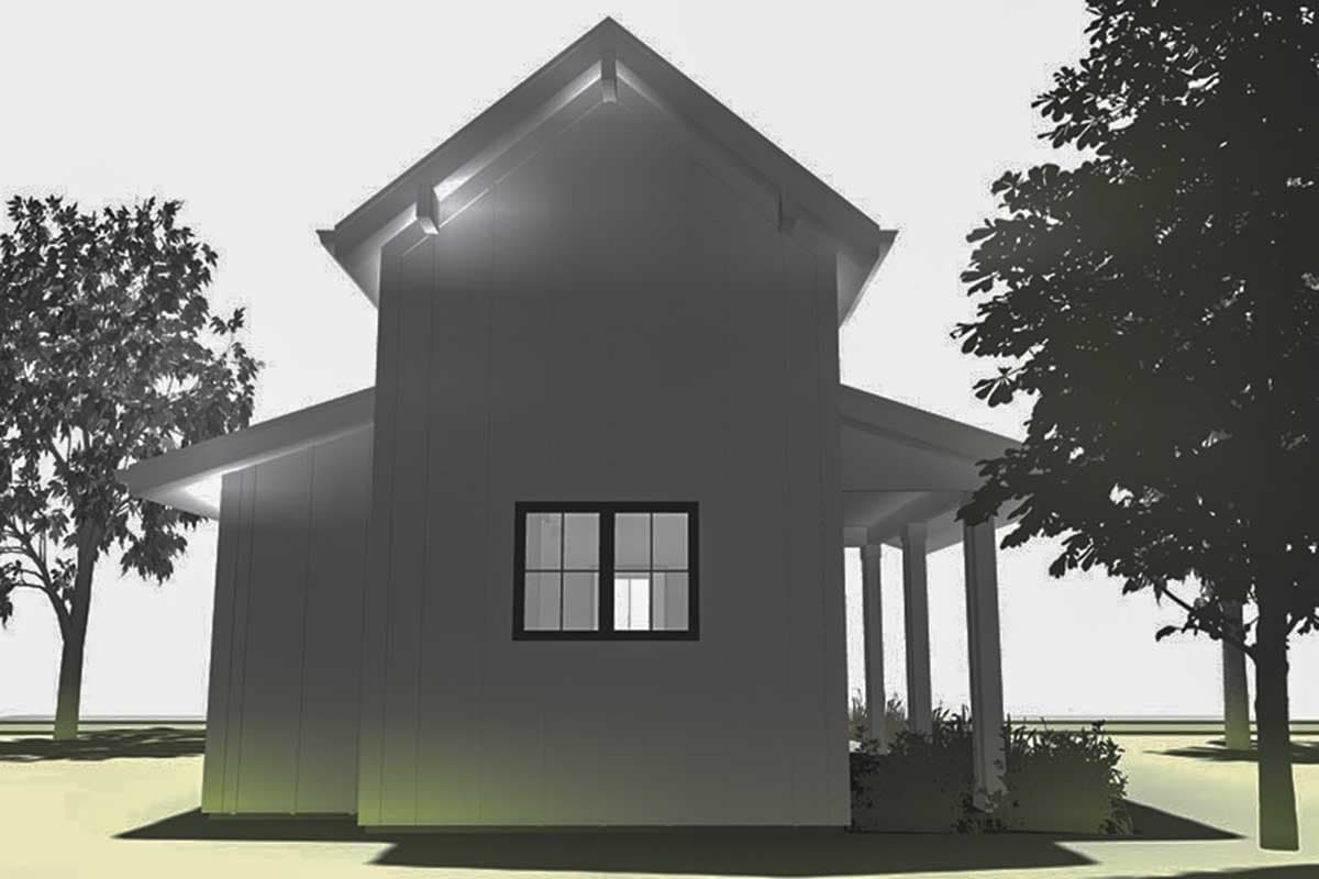 Plan 62571DJ: Teeny Tiny House Plan with Bedroom Loft - Image #6 - Cottage, Country, Vacation