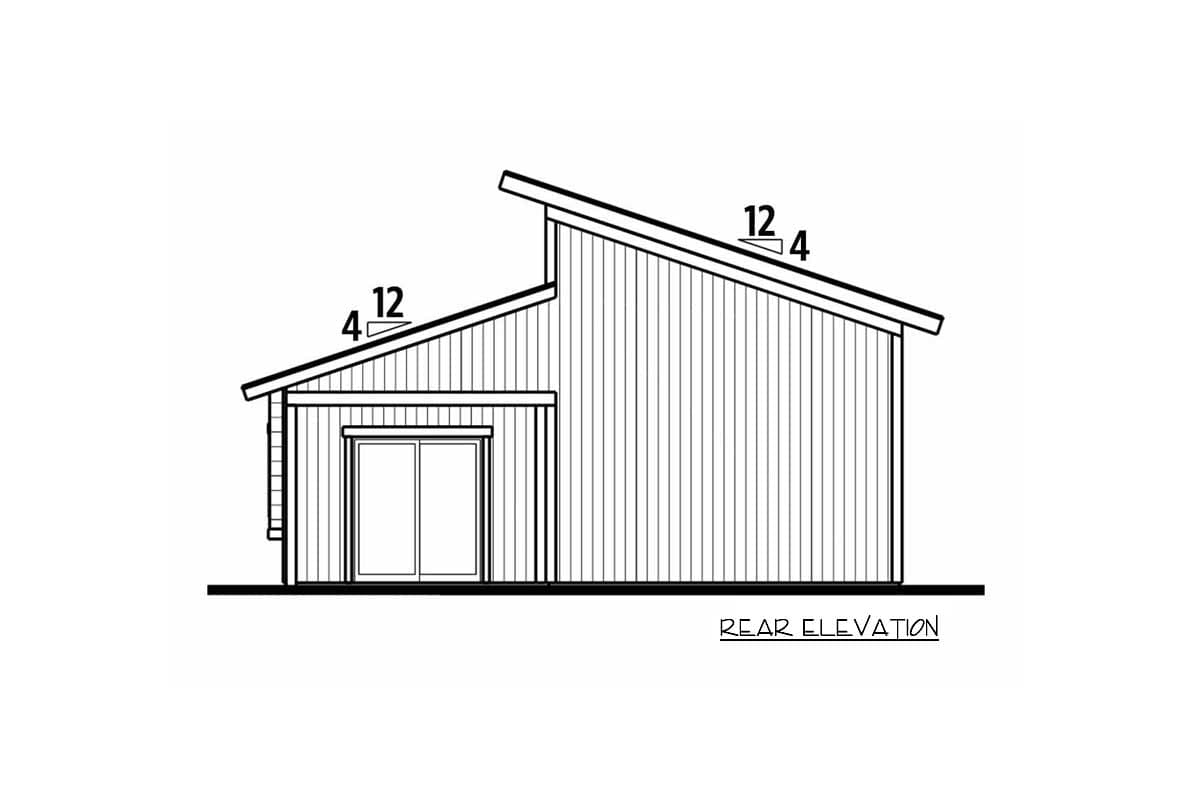Plan 62574DJ: Modern 2-Car Garage with Shop and Covered Patio - Image #7 - Contemporary, Mountain, Rustic