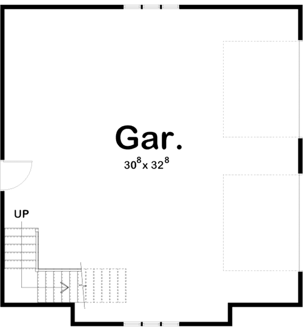 Plan 62576DJ: Craftsman Garage with Living Above - Floor Plan - Main Level - Carriage