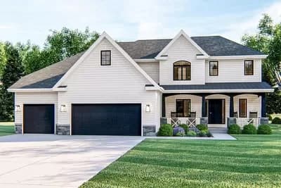 Country Home with 4 Car Tandem Garage