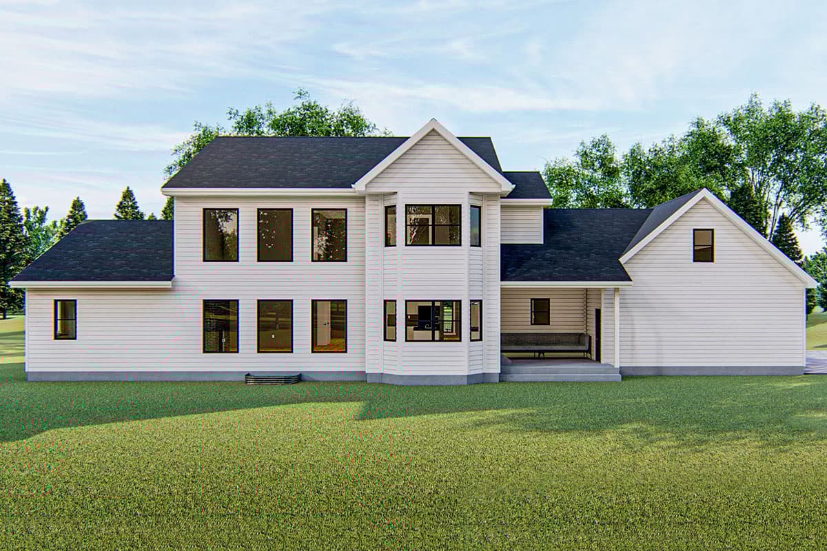Plan 62580DJ: 4-Bed Farmhouse Plan with 2-Story Family Room - Image #5 - Country, Farmhouse