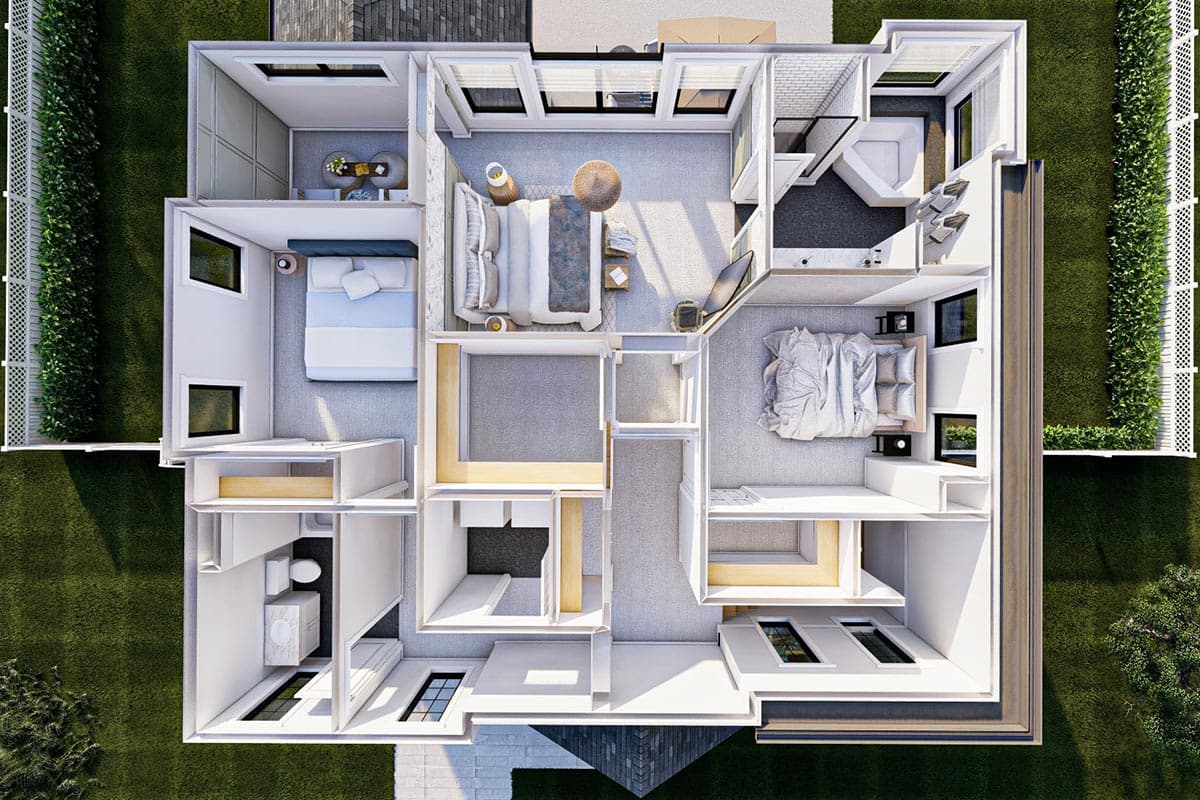Plan 62583DJ: European House Plan with Master Sitting Room - Image #12 - European