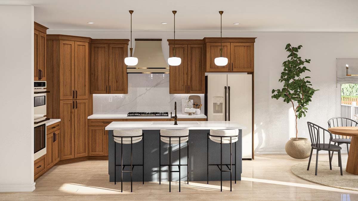 Plan 62584DJ: 2-Story Craftsman Home Plan with Two Story Great Room and Second Level Library  - 3114 Sq Ft - Image #5 - Craftsman, Traditional