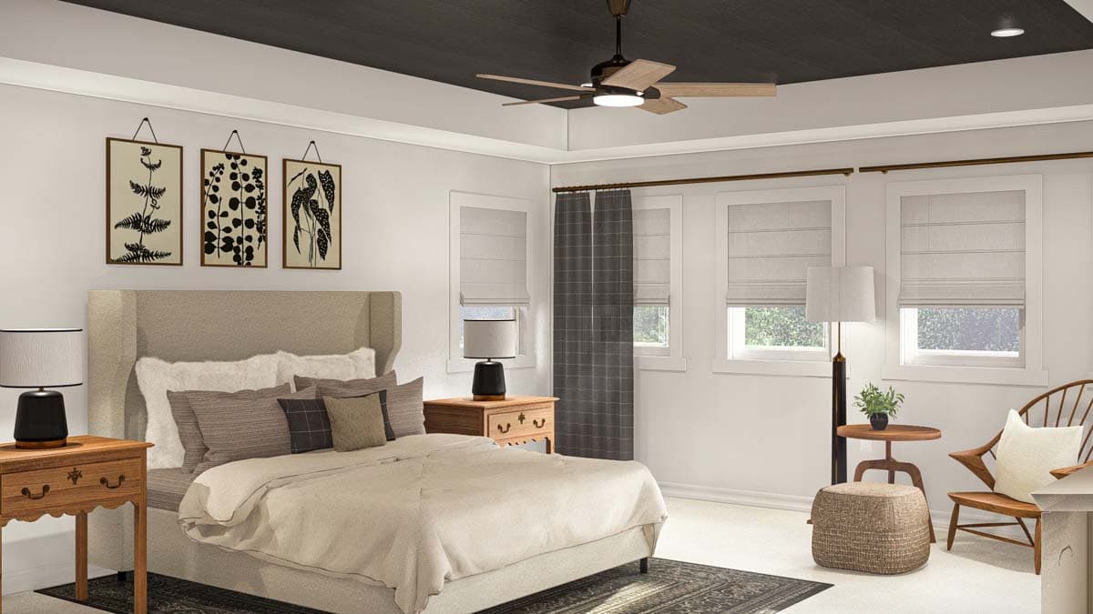 Plan 62584DJ: 2-Story Craftsman Home Plan with Two Story Great Room and Second Level Library  - 3114 Sq Ft - Image #10 - Craftsman, Traditional