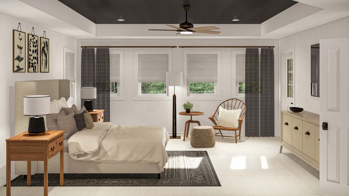 Plan 62584DJ: 2-Story Craftsman Home Plan with Two Story Great Room and Second Level Library  - 3114 Sq Ft - Image #11 - Craftsman, Traditional