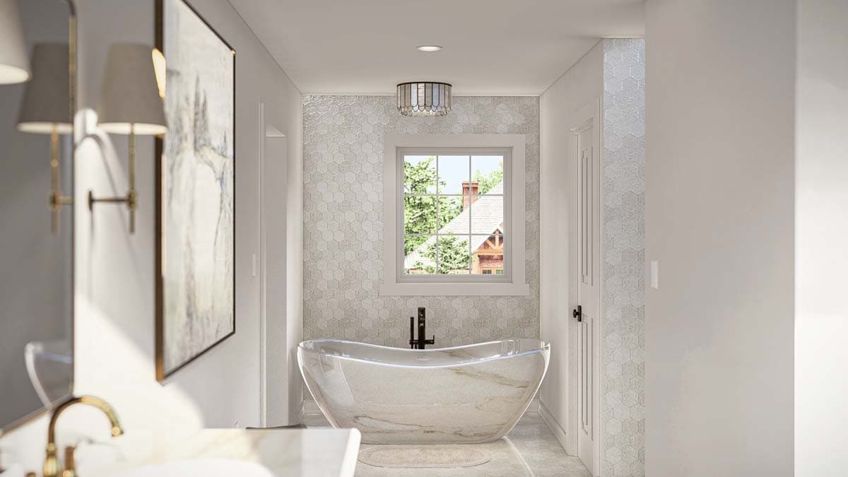 Plan 62584DJ: 2-Story Craftsman Home Plan with Two Story Great Room and Second Level Library  - 3114 Sq Ft - Image #13 - Craftsman, Traditional