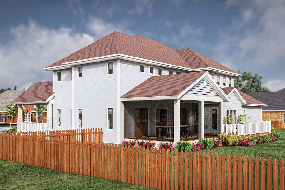 Plan 62584DJ: 2-Story Craftsman Home Plan with Two Story Great Room and Second Level Library  - 3114 Sq Ft - Image #18 - Craftsman, Traditional