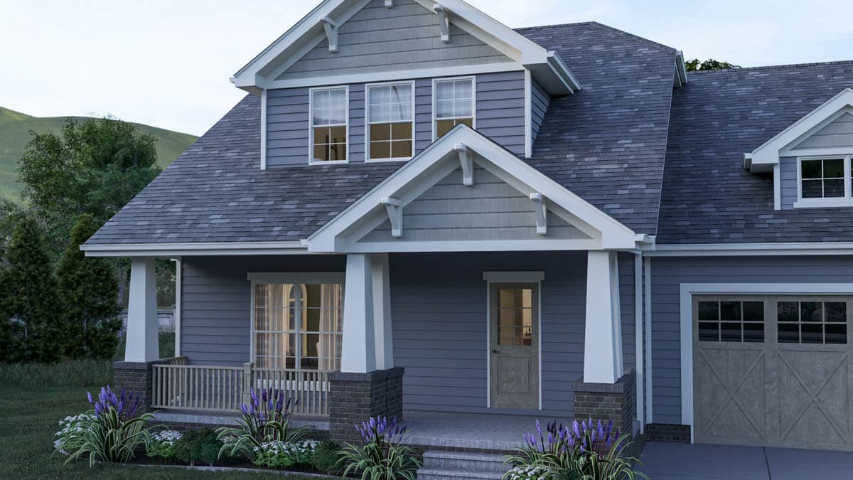 Plan 62585DJ: 3-Bed House Plan with Great Vaulted Master Suite - 1658 Sq Ft - Image #13 - Bungalow, Cottage, Craftsman, Traditional