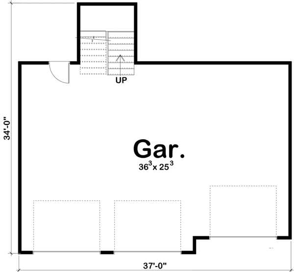 Plan 62592DJ: Carriage House with Vaulted Ceilings - Floor Plan - Main Level - Carriage