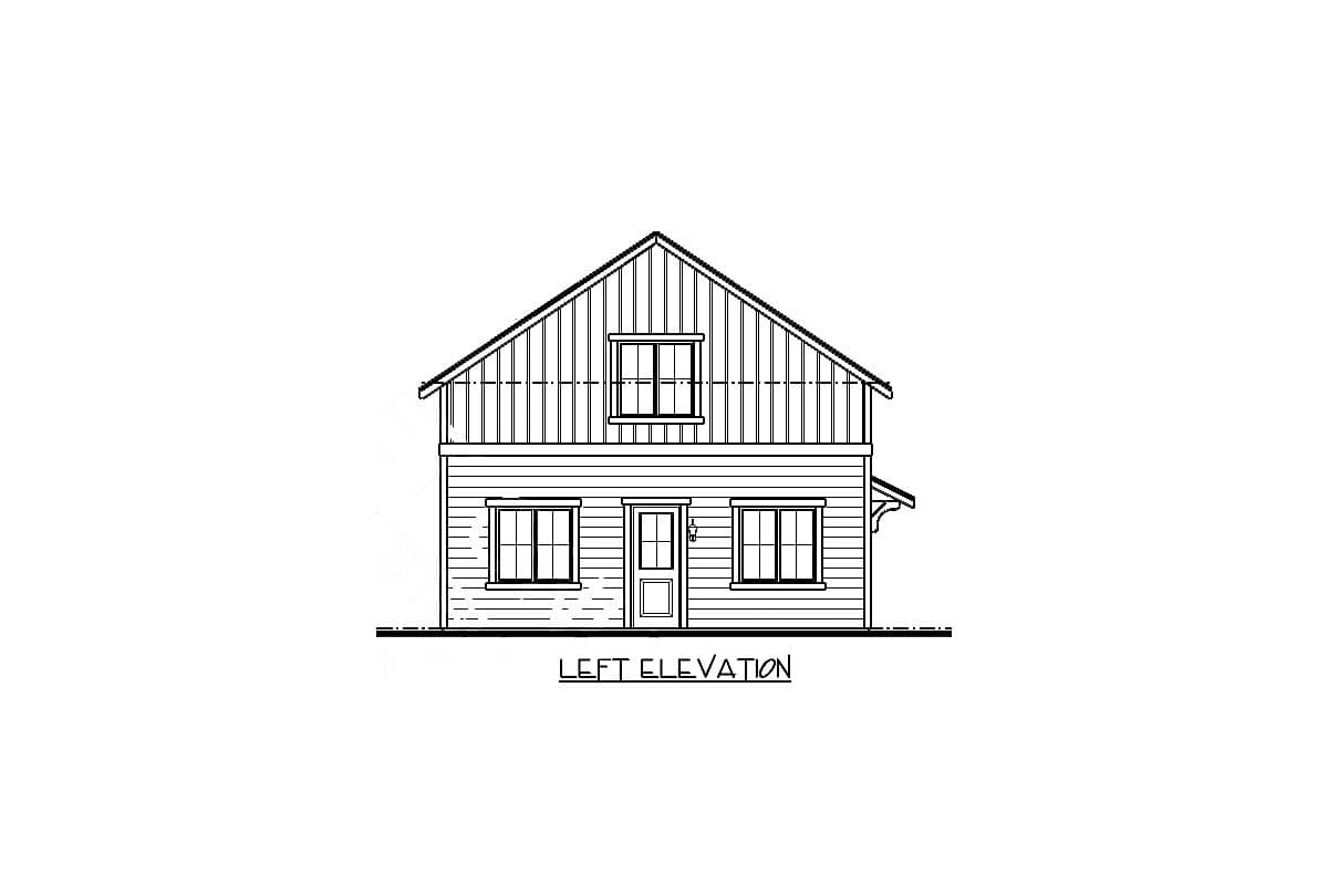 Plan 62593DJ: 4 Car Garage with Indoor Basketball Court - Image #4 - Traditional