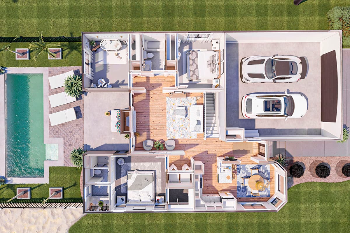 Plan 62598DJ: 3 Bed Spanish Style Ranch Home Plan - Image #14 - Mediterranean, Ranch, Spanish