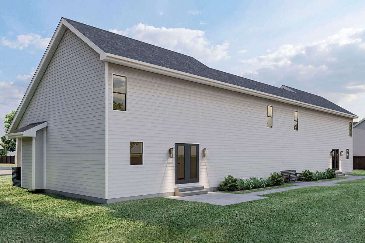 Plan 62609DJ: Duplex House Plan with Shed Dormer - Image #4