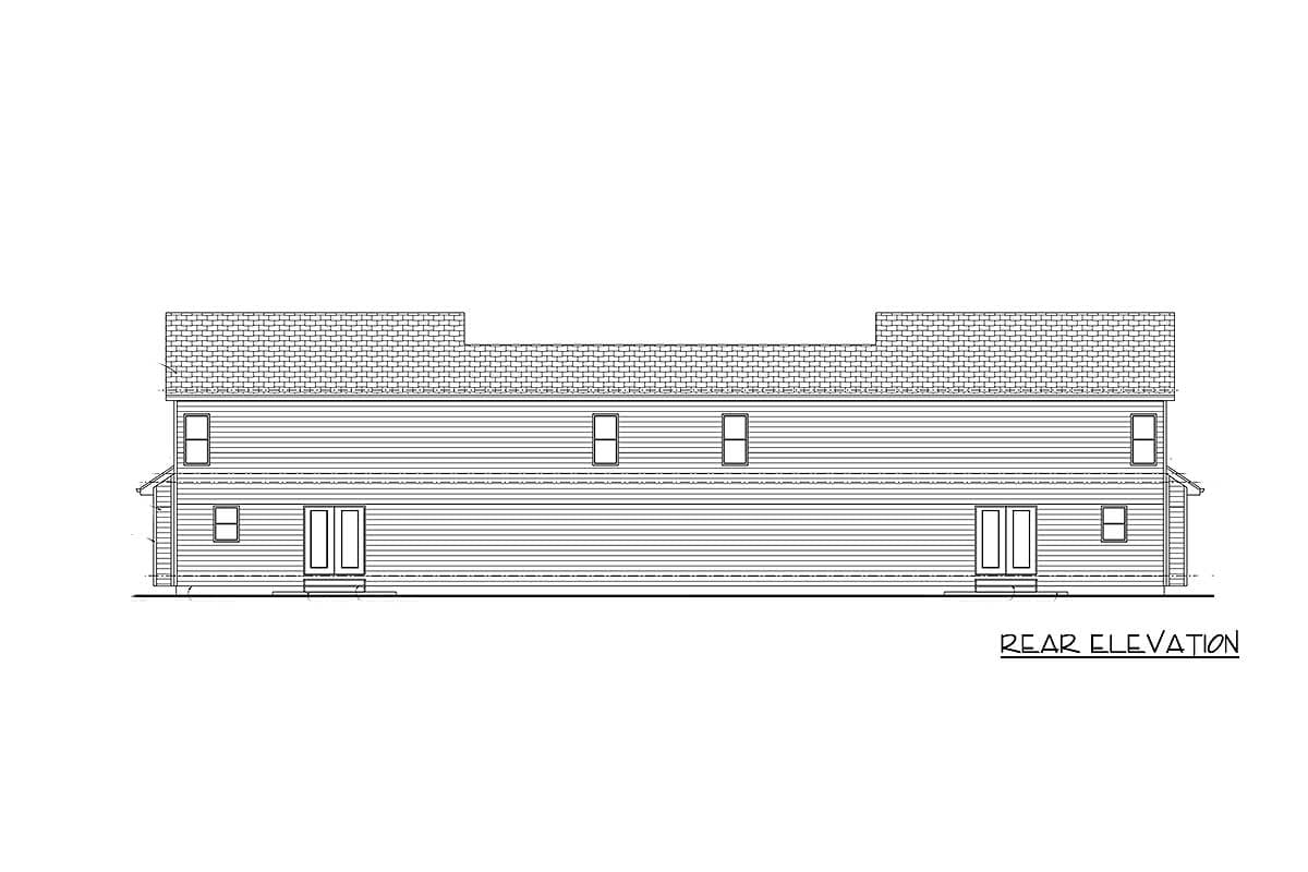 Plan 62609DJ: Duplex House Plan with Shed Dormer - Image #8