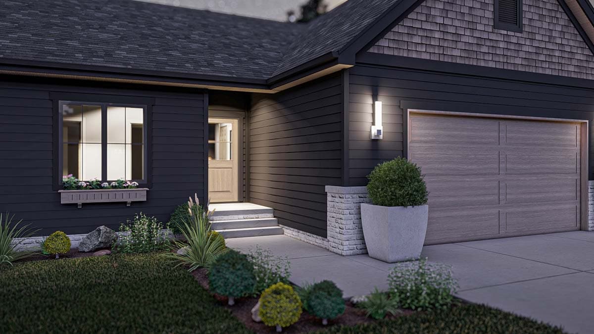 Plan 62610DJ: Modest Ranch Duplex House Plan - Image #12 - Traditional